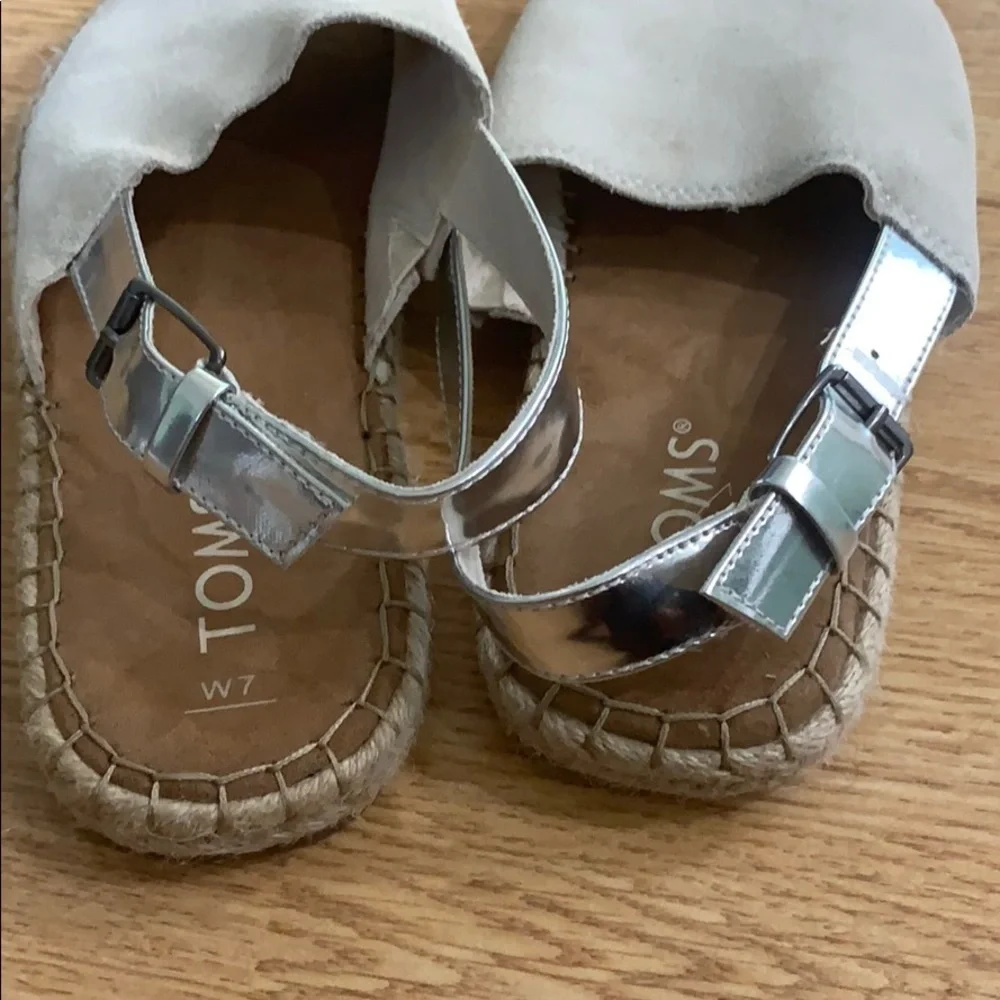 Toms Clara Woman’s Suede Slingback Espadrilles 7